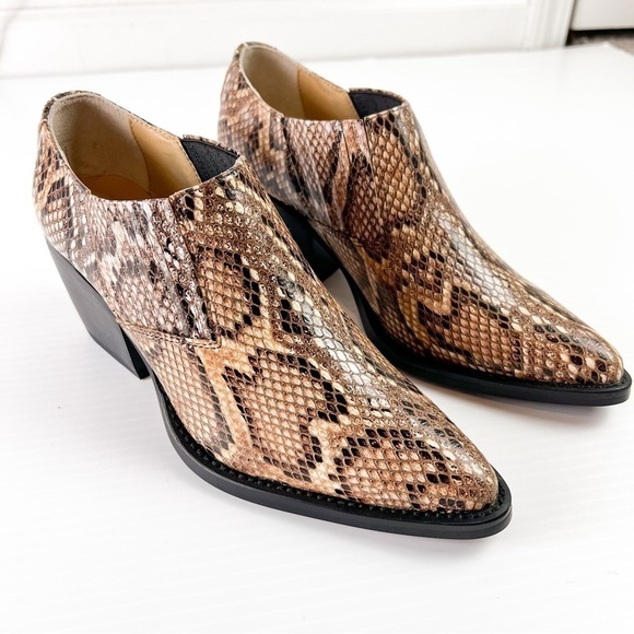 Tony Bianco Booties womens 6 Paris Leather Brown Multi Snake Ankle Shoes - Picture 4 of 14